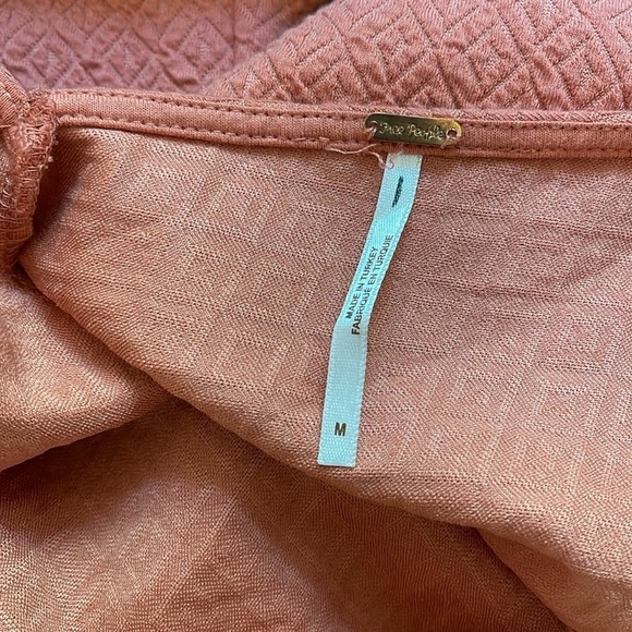 Free People Easy Street Cootton Blend Mini Dress in Coral size Medium - Picture 8 of 12